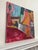 Modern Monumental Abstract Modern Expressionism Still Life Original Oil Painting, Maroon, Mustard, Blue For Sale - Image 3 of 12