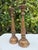 Vintage Tall Neoclassical Gilt Plaster Column Candlesticks, a Pair For Sale - Image 4 of 10
