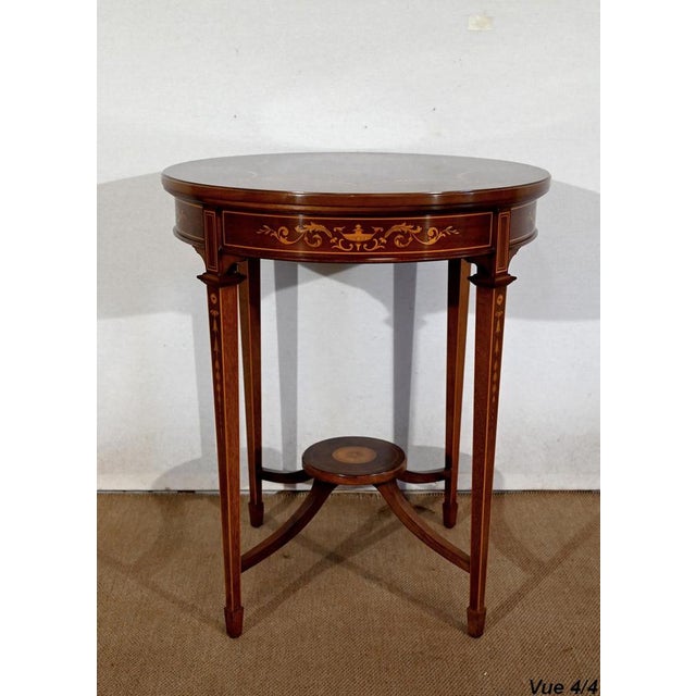 Louis XVI Style Mahogany Tea Table, 1910s For Sale - Image 16 of 18