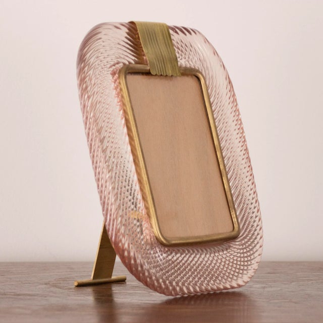 Murano Glass and Twisted Brass Picture Frame, Italy, 1990s For Sale - Image 9 of 12