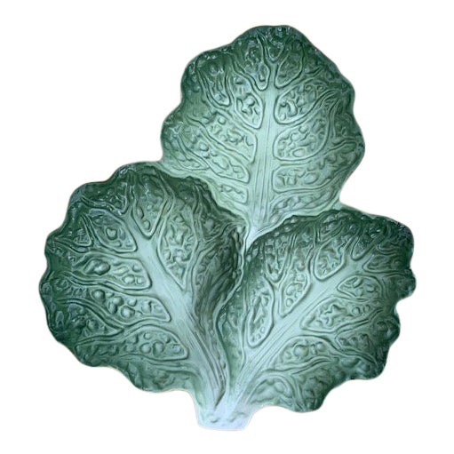 French Vintage Lettuce Leaf Plate Chairish
