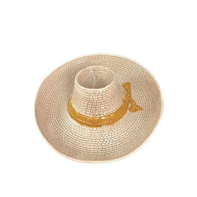 Mid-Century Modern American Pottery Hat Chip & Dip For Sale - Image 3 of 6