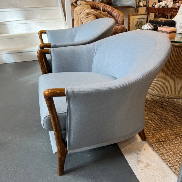 Brown Italian Modern Umberto Asnago for Georgetti Chairs, a Pair For Sale - Image 8 of 11