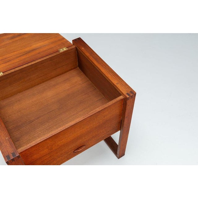 Scandinavian Modern Storage Cabinet in Teak with Sled Base Denmark 1960 For Sale - Image 11 of 16