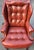 Pair of Classic Leather Furniture Tufted Oxblood Leather Wingback Library Lounge Chairs With Brass Nailhead Trim, Circa 1980s For Sale - Image 12 of 14