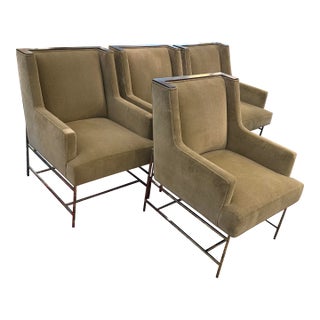 Michael Weiss for Vanguard Furniture Mohair Chairs, Set of Four For Sale
