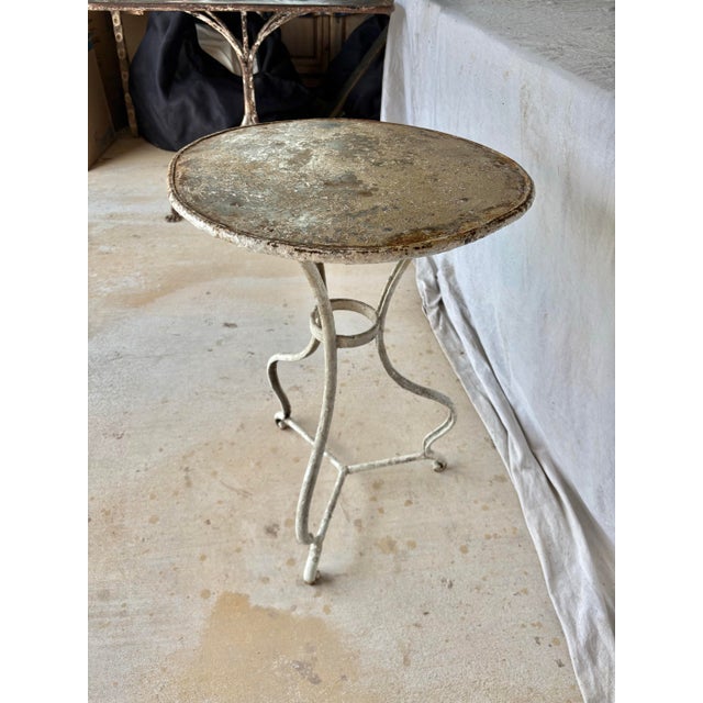 19th Century French Arras Iron Garden Bistro Table For Sale - Image 4 of 12