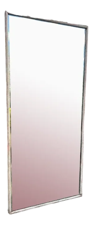 Large Antique French Painted Plain Bistro Mirror