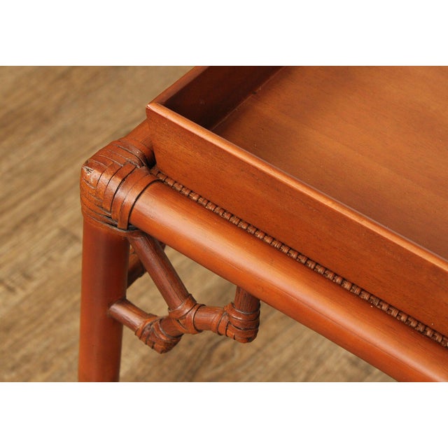 Hollywood Regency Rattan Tray Table For Sale - Image 12 of 12