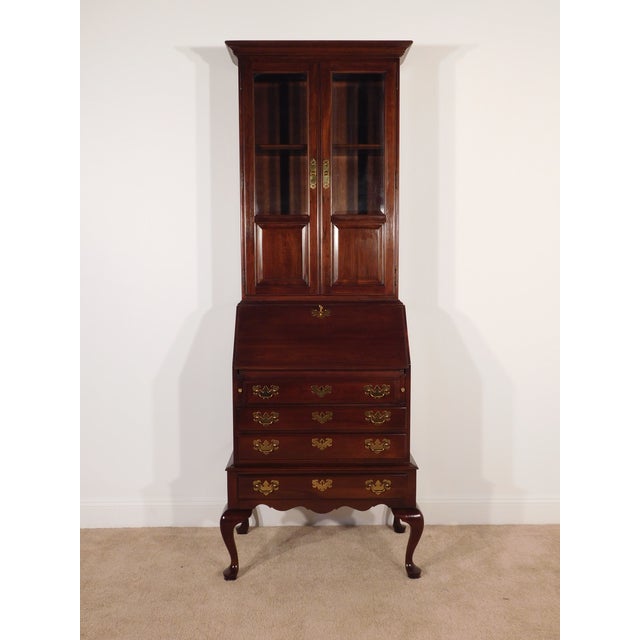 Ethan Allen Georgian Court 2 Piece Cherry Locking Secretary Desk For Sale - Image 14 of 14