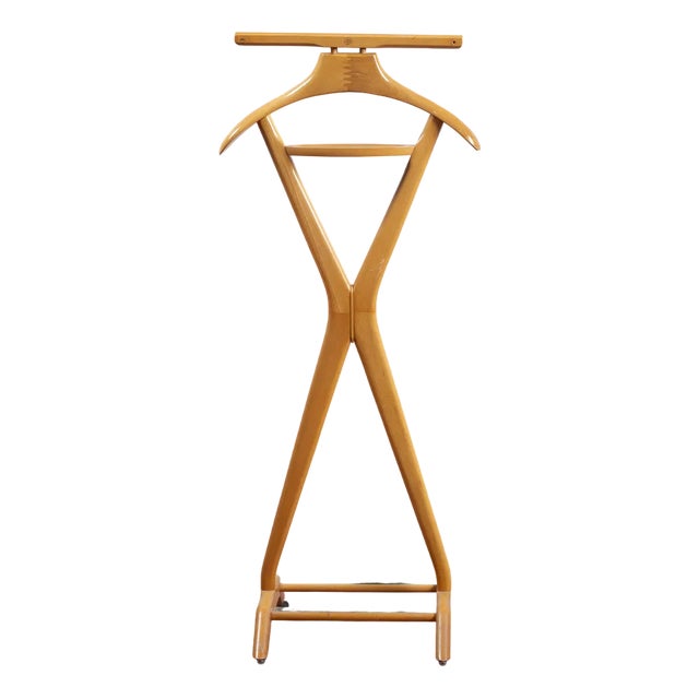 Light Wood Clothes Rack by Reguitti Brothers For Sale