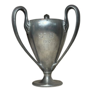 Antique St. B 1910 Reed and Barton Silverplate Three Handle Trophy Award For Sale