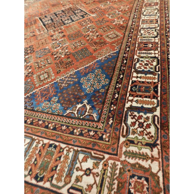 1960s Mid Century Vintage Hand-Knotted Persian Rug. 7'6"x 11' For Sale - Image 9 of 13