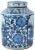 This is a beautiful Blue and White Porcelain very large Cylinder Tea Jar. It is decorated with beautiful mums and children...