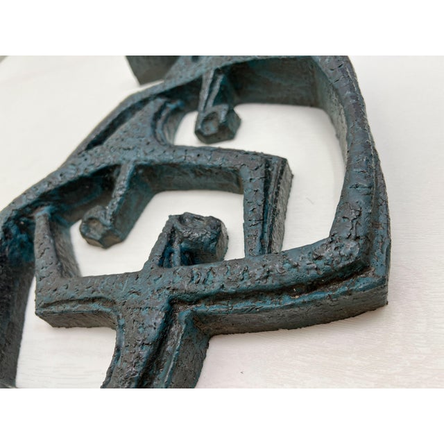 1950s Ceramic Wall Sculpture by Joop Puntman for Ahma, 1950s-1960s For Sale - Image 5 of 14