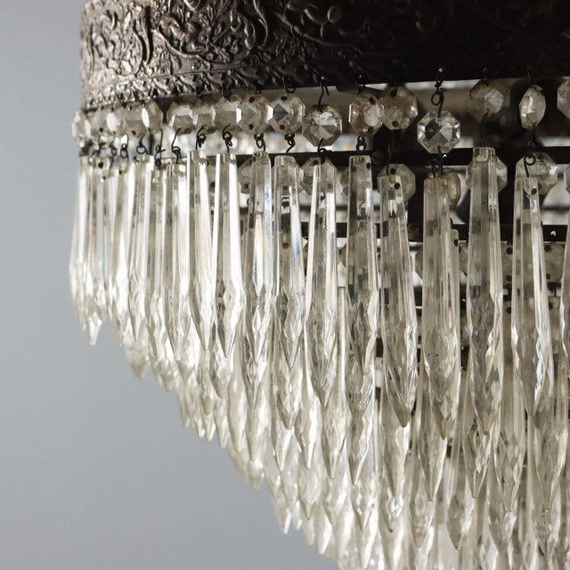 Vintage Empire Seven-Light Chandelier For Sale - Image 6 of 8