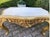 1980s Artisan Louis XVI Gold Beech Marble Coffee Table For Sale - Image 4 of 11