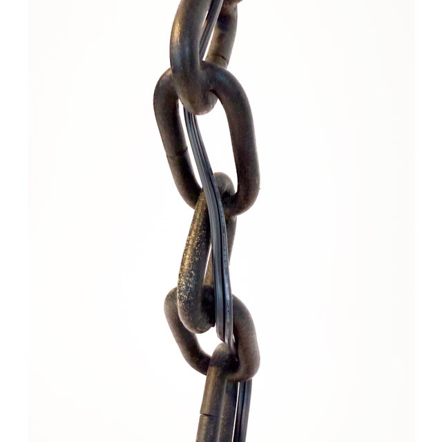 Metal Mid 20th Century Mid-Century Brutalist Iron Chain Table Lamp in the Style of Franz West For Sale - Image 7 of 10