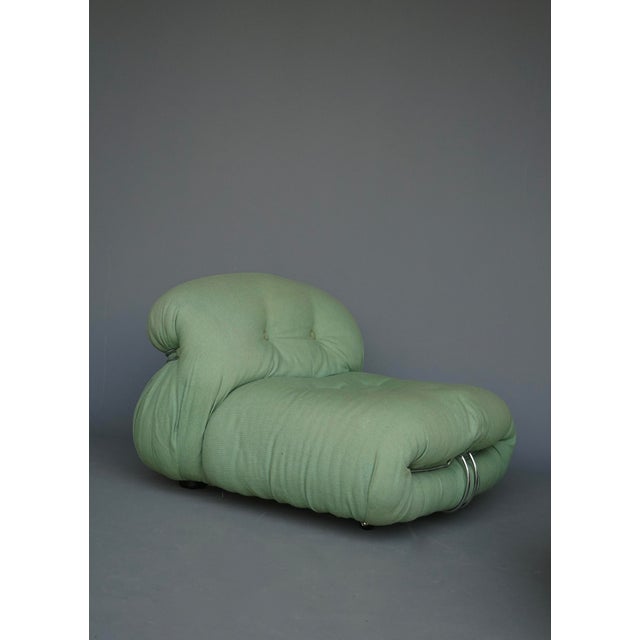 Metal Set of Vintage Soriana Lounge Chair and Ottoman by Afra and Tobia Scarpa for Cassina, 1970s For Sale - Image 7 of 17