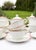 The set includes the following 21 pieces: 8 teacups (10 cm diameter and 5 cm high) 11 saucers (14.6 cm diameter) 1 creamer...
