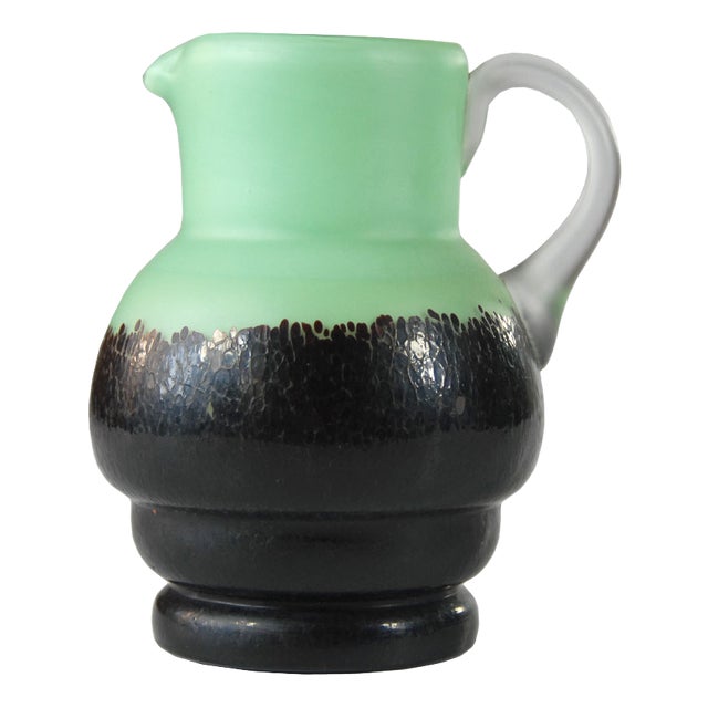 Art Deco Glass Vase, Czech, 1930s For Sale
