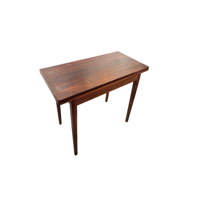 Brown 1960's Svend Langkilde Attributed Folding Table For Sale - Image 8 of 9