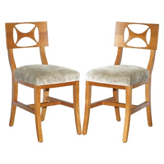 Set of Cherrywood Side Chairs from Hermes, Paris For Sale