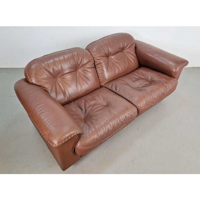 DS101 Two-Seater Sofa in Leather from de Sede, 1970s For Sale - Image 12 of 17