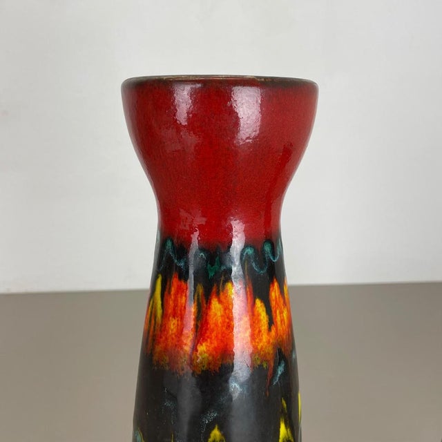 Pottery Fat Lava Vases attributed to Scheurich, Germany, 1970s, Set of 2 For Sale - Image 9 of 18