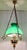 1980s Vintage Rustic German Ceiling Lamp with Brass Frame and Green Glass Shade from Schmöger-Leuchten, 1980s For Sale - Image 5 of 8
