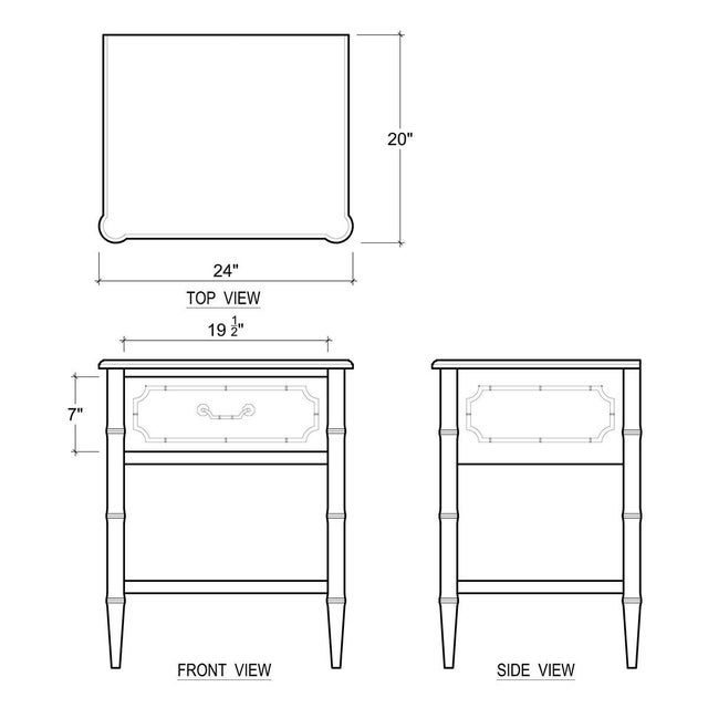 Pair of Faux Bamboo Hollywood Regency End Tables For Sale - Image 9 of 9