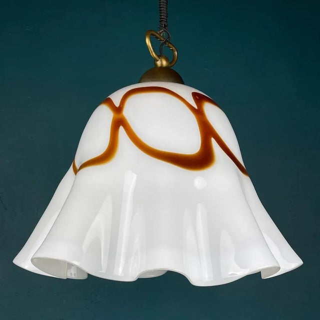 1970s Vintage Murano Glass Pendant Wallpaper Lamp from Vetri Murano, Italy, 1970s For Sale - Image 5 of 13