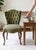 1970s Vintage Compact French Louis XV Style Tufted Velvet Side Chair -Only One Left For Sale - Image 5 of 5