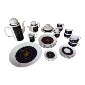 1970s Vintage Reichenbach Echet Cobalt Tea/Coffee Set, Made in Germany- 30 Pieces
