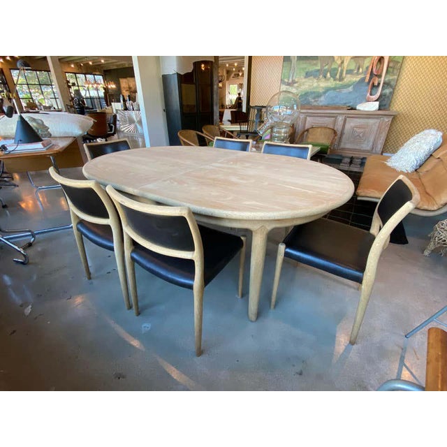 Moller Expandable Dining Table And Six Chair Set Denmark Set Of