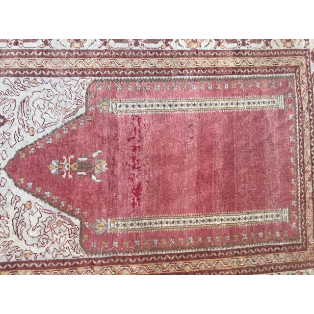 Vintage Turkish Ghyordes Prayer Rug For Sale - Image 4 of 13