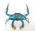 Late 20th Century Enameled Brass Blue Crab Figure For Sale - Image 11 of 12