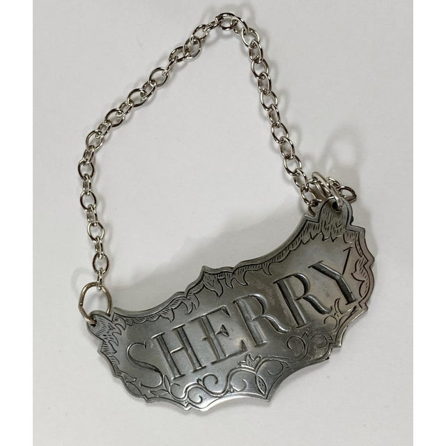 Pewter Steiff Liquor Decanter Tags, Set of 4