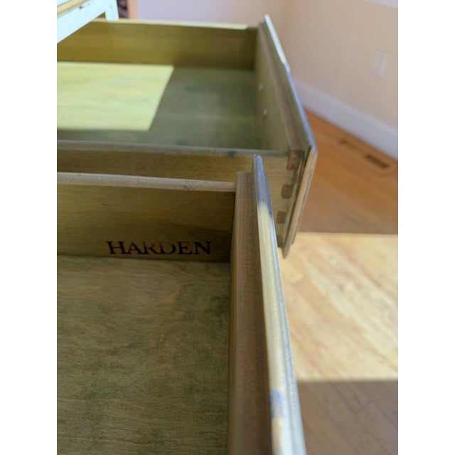 Painted Chinoiserie Style Green Floral Secretary Desk For Sale - Image 16 of 18