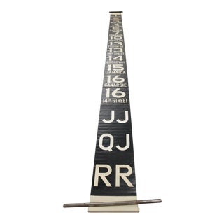 1940s Vintage New York City Subway Roll Sign For Sale