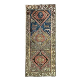 Antique Turkish Geometric Wool Runner 5’3” X 11’10” For Sale