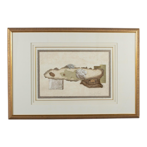 Late 20th Century Contemporary Kinder Harris Large Scale Mixed Media Art Collage Signed & Titled Gold Rush
