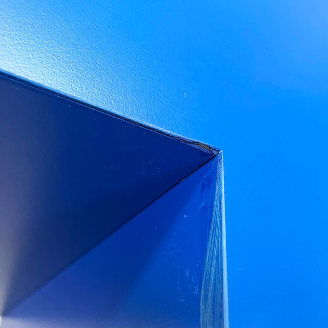 Italian Modern Blue Wood Bookcase by Aldo Cibic, 1980s For Sale - Image 12 of 15