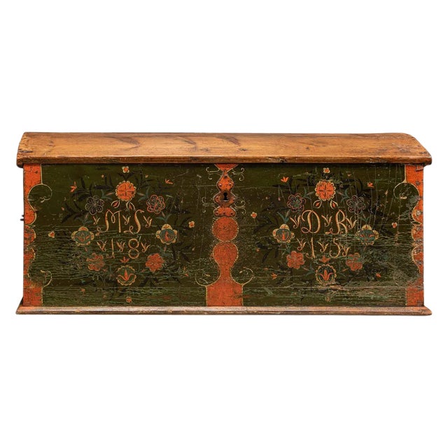 Early 19th Century Swedish Marriage or Dowry Chest For Sale