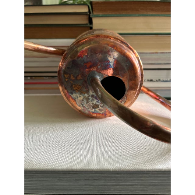 Vintage Copper Watering Can With Long Spout and Aged Patina For Sale - Image 12 of 12