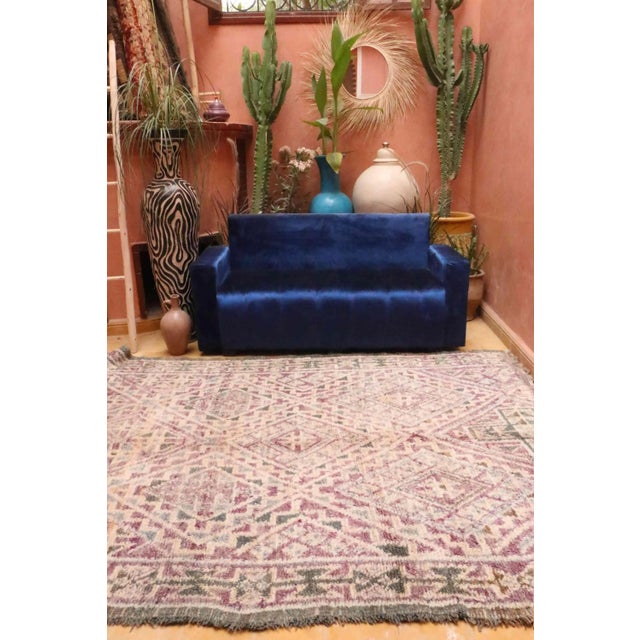 Moroccan Handwoven Rug - 6'7" X 13'7" Ft For Sale - Image 4 of 6