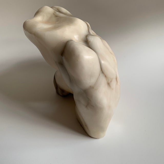 1970s Richard Connelly Abstract Alabaster Torso Sculpture For Sale In Seattle - Image 6 of 9
