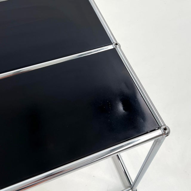 Black Low Console Table by F. Haller & P. Schärer for USM Haller, 1980s For Sale - Image 6 of 9