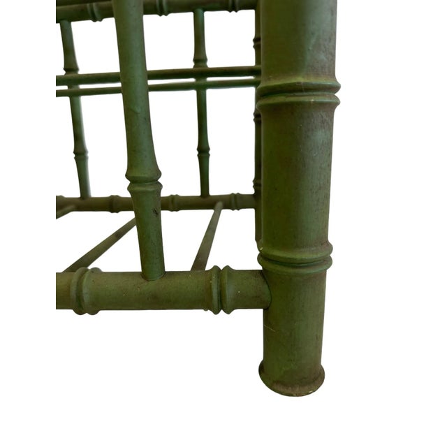 Mid 20th Century Faux Bamboo Hollywood Regency Canterbury Magazine Rack For Sale In New York - Image 6 of 12