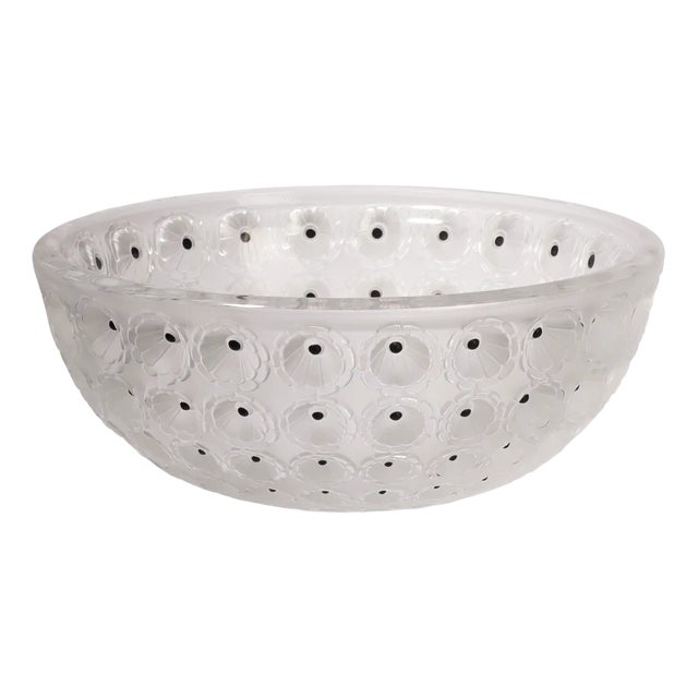 Mid-Century Modern Crystal Nemours Bowl by René Lalique For Sale